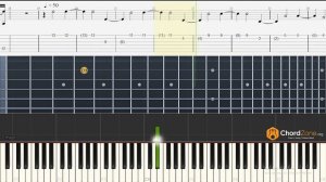 Runaway | Kanye West Guitar Tabs and Piano Notes - Tutorial - Easy Fingerstyle Lesson