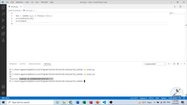 Part 18 : Lambda Function in Python | Python Programming Complete Course смотреть онлайн