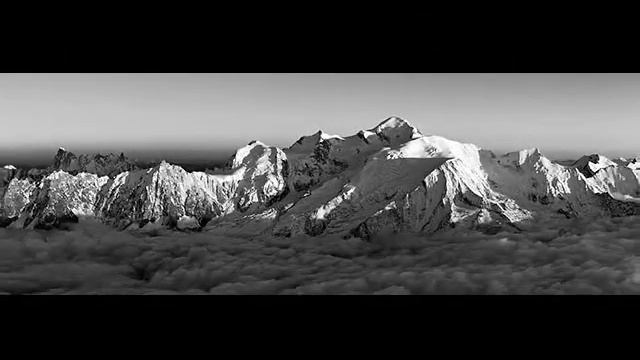 Black White Mont Blanc massif French Alps смотреть онлайн