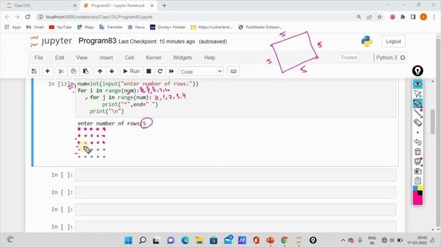 Learn Python in Tamil | How to print Filled Square Pattern | GURUKULA | [TAMIL] смотреть онлайн