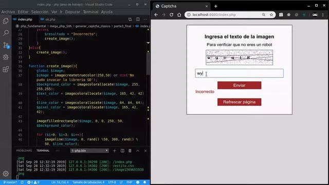 Demo captcha clásico con php смотреть онлайн