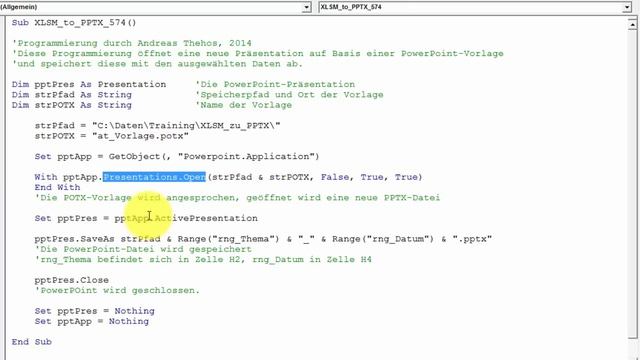 PowerPoint-Erstellung aus Excel heraus - Teil 2 - VBA смотреть онлайн
