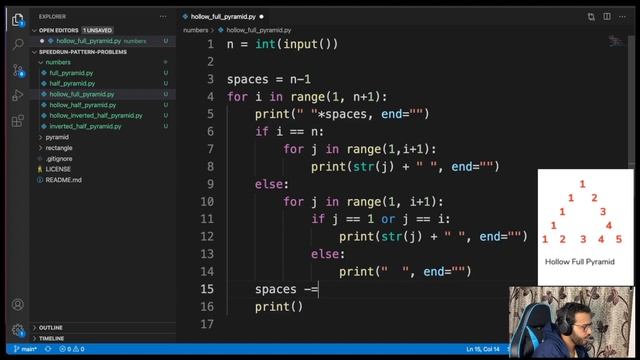 Speedrun Pattern Printing | Part 2 | Patterns Printing in Python 3 смотреть онлайн