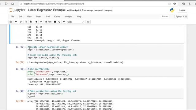 Linear Regression Example using Python смотреть онлайн