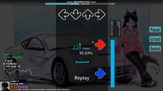 [Etterna] Ferrari - Alice Gas - AA x0.85 20.04 94.54% смотреть онлайн