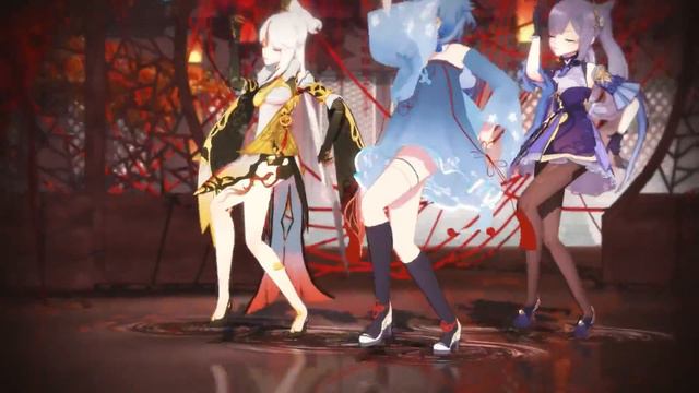 【Genshin Impact MMD/4K/60FPS】Ningguang & Keqing & Ganyu【红昭愿】