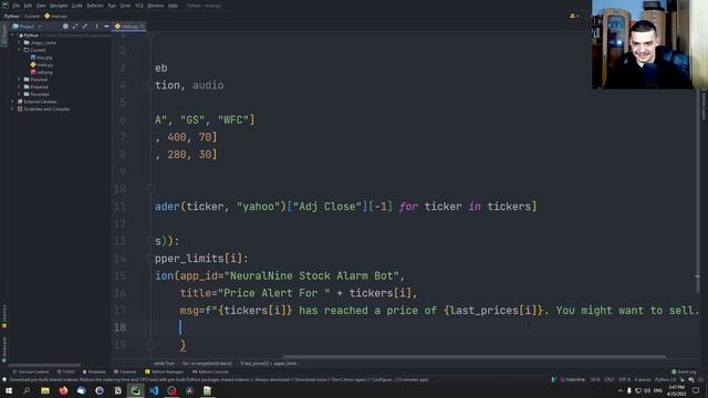Stock Price Alarm Bot in Python смотреть онлайн