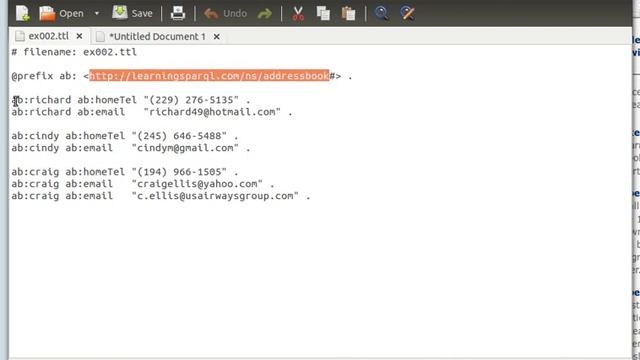 Simple SPARQL Tutorial 2/29: RDF Model - Turtle Format ... the data to query смотреть онлайн