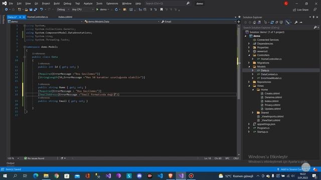 .Net Core 5.0 ile Emlak Sitesi - Data Annatoations Kullanımı смотреть онлайн