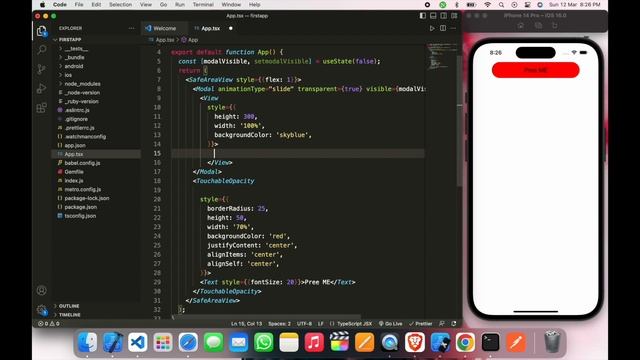 How to create modal in react native смотреть онлайн