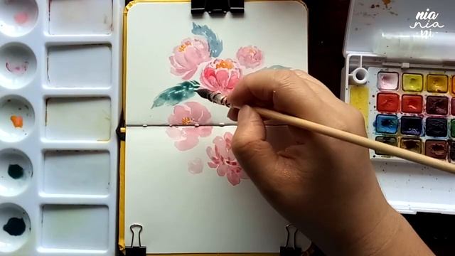 PEONY BOUQUET // Trying a new brush смотреть онлайн