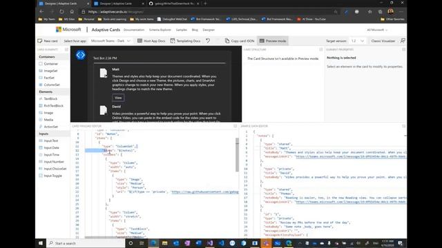 Use Adaptive Card Templates to Build Bots in Microsoft Teams смотреть онлайн