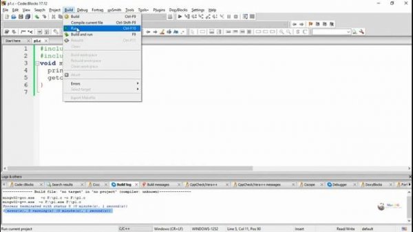 How to Compile & Execute C C++ Programs using Codeblocks