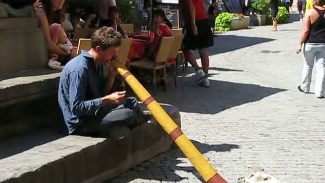 Уличный музыкант в Каркасоне