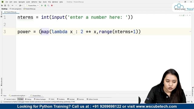 Python Program to Display Powers of 2 Using Anonymous Function. смотреть онлайн