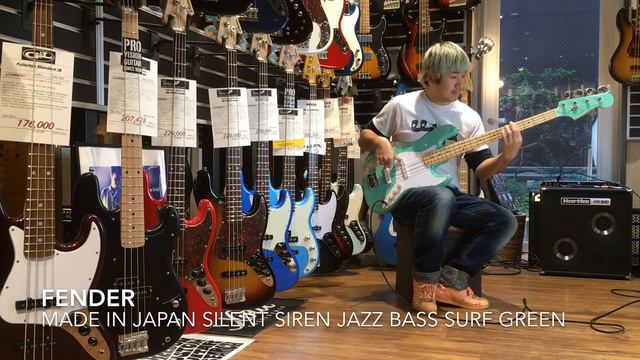 Fender Made in Japan SILENT SIREN Jazz Bass Surf Green смотреть онлайн