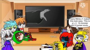 Undertale reacts to Sans vs Omega Flowey