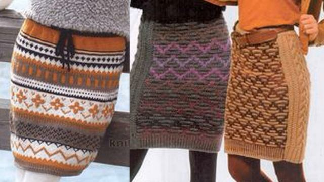 ШИКАРНЫЕ ВЯЗАННЫЕ ЮБКИ СПИЦАМИ И КРЮЧКОМ
