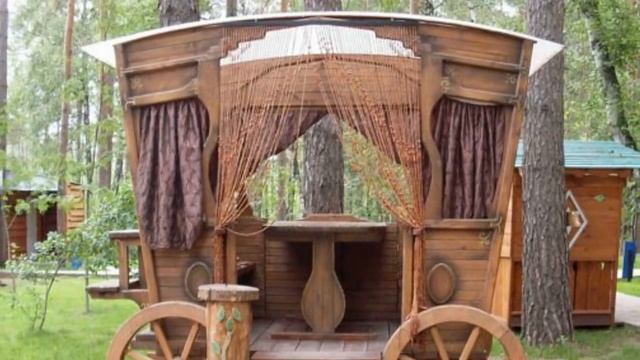 Деревянные беседки для дачи своими руками_ идеи как сделать из бревна и бруса смотреть онлайн
