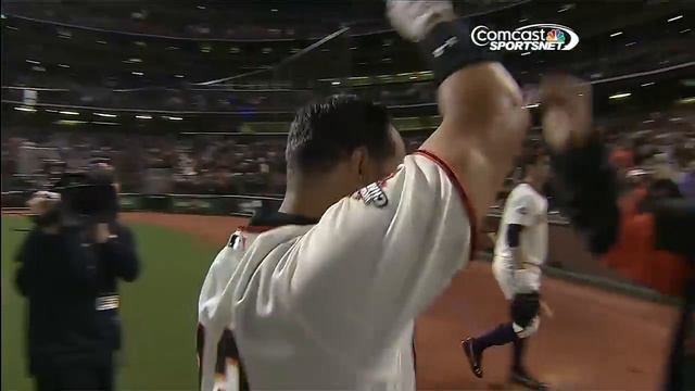 Giants walk off on Quiroz's 10th-inning homer смотреть онлайн