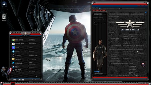 CAPTAIN AMERICA Premium Themes for Windows 10 by ORTHODOXX67