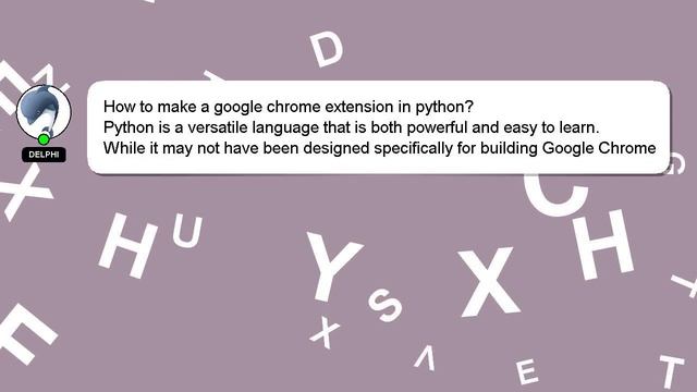 How to make a google chrome extension in python? смотреть онлайн