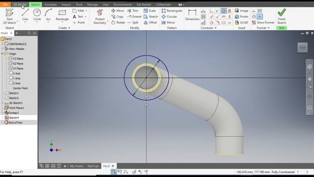 Project Curve Pipe with Flange in Autodesk Inventor || Inventor Tutorial || Inventor Drawing 3D Cad смотреть онлайн