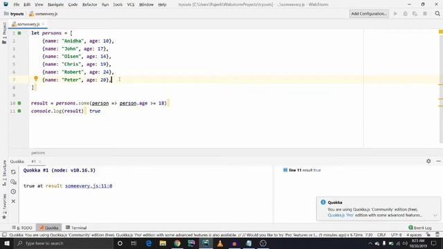 Javascript Array - Some and Every Method смотреть онлайн