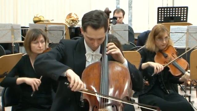 Eugene Prokoshin plays Rostropovich Humoresque with "Cantus firmus" orchestra (HQ Video). смотреть онлайн