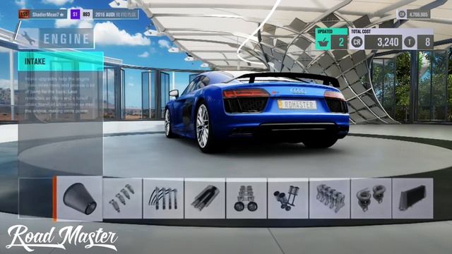 Forza Horizon 3 - 2016 Audi R8 V10 Plus Top Speed смотреть онлайн