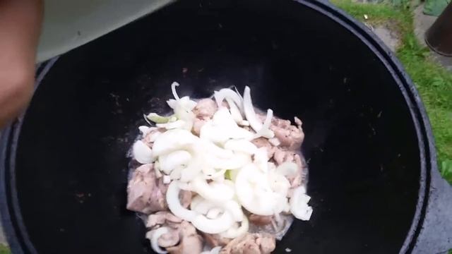 Индейка с картошкой в казане смотреть онлайн