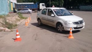 Заезд в гараж и параллельная парковка