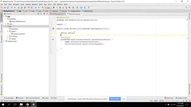 Place Ads in Android using Google AdMob SDK in Android Studio PART 1 (Banner Ads) смотреть онлайн
