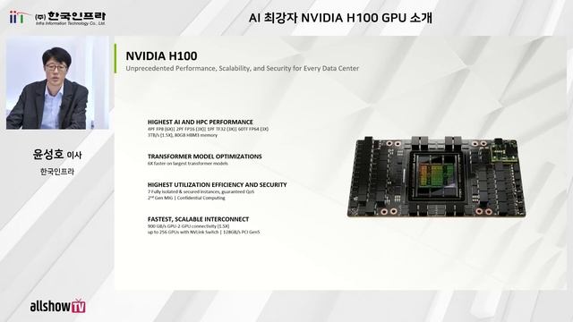 AI 최강자 NVIDIA H100 GPU 소개 смотреть онлайн