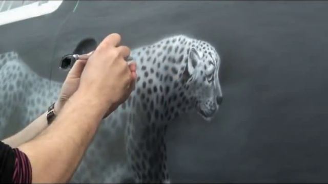 Аэрография Гепард (cheetah airbrush) смотреть онлайн