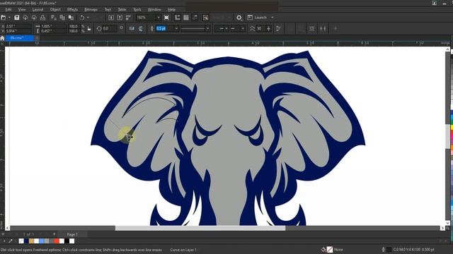 How To Create Sketch To Elephant Mascot Logo - Coreldraw with Ahsan Sabri смотреть онлайн