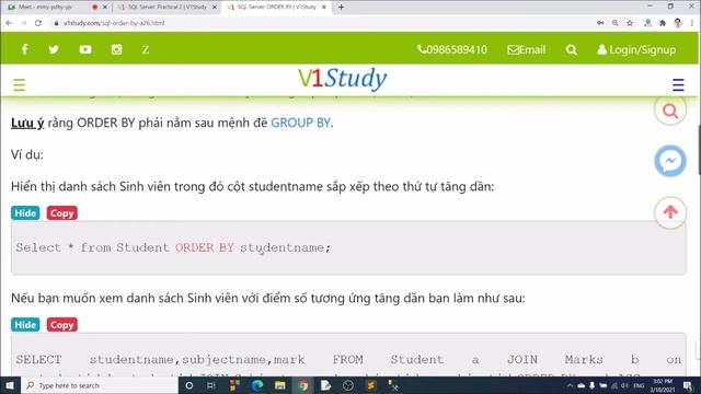 SQL Server-K11-CNTT6: Buổi 3. Chữa tiếp bài tập Practical 2 - các hàm date-time, group by, order by смотреть онлайн