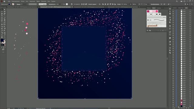 Рисуем рамку, темные тона в Adobe Illustrator смотреть онлайн