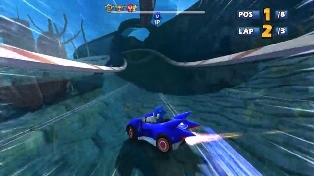 Sonic & Sega All Stars Racing Test Run (PC version) - Sonic @ Ocean Valley смотреть онлайн