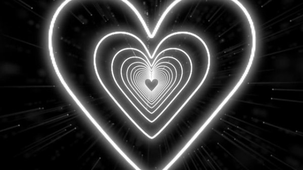 Black and White Heart Tunnel??Black and White Heart Background Video Loop [2 Hours]