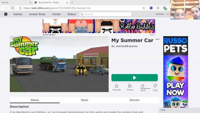 My Summer Car on Roblox смотреть онлайн
