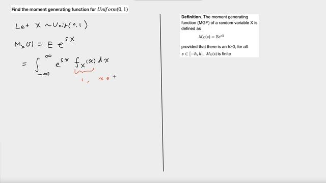 Moment generating function for uniform distribution смотреть онлайн