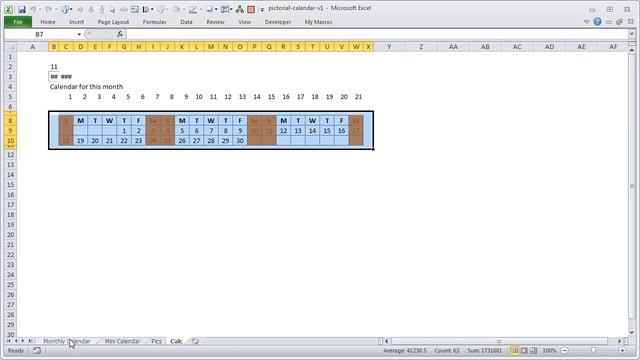 Picture Calendar Template In Excel - How Does It Work?