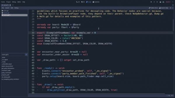 GDScript GDQuest guidelines for clear code: Godot 3.1 tutorial