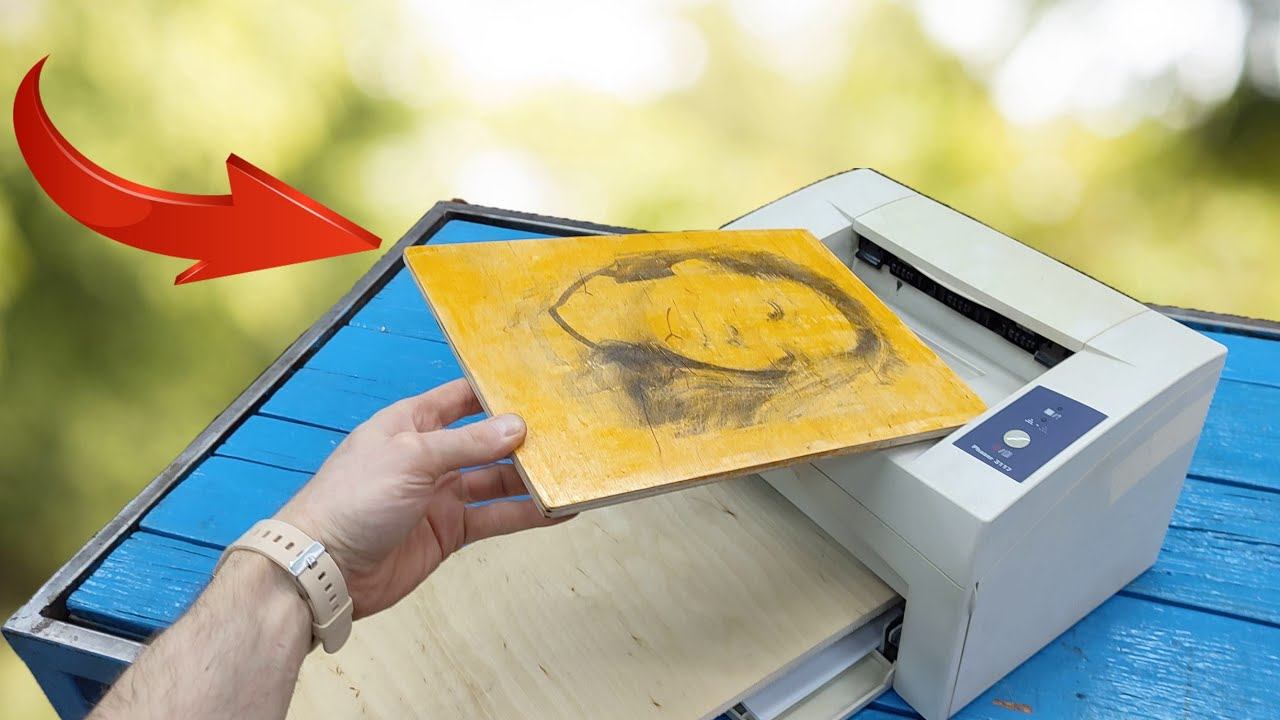 ПОТРЯСАЮЩАЯ идея!!! Печать по дереву на обычном принтере смотреть онлайн