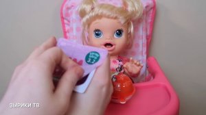 Куклы Пупсики Беби Элайв Аня Кушает. Открываем Сюрпризы Kinder Joy и Num Noms Зырики ТВ