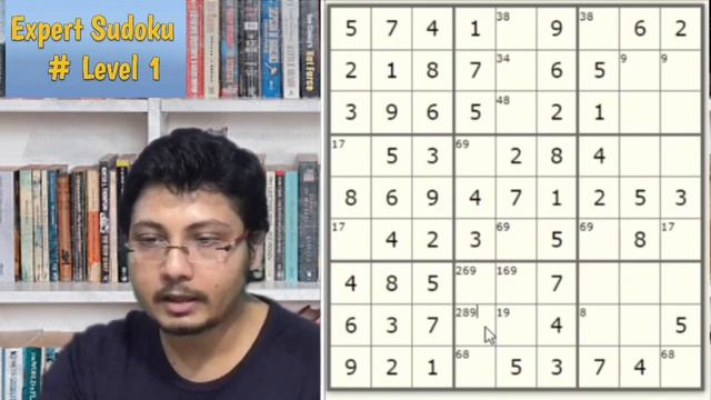 Sudoku. Expert sudoku. How to solve sudoku expert level. Sudoku expert level tricks. Level-1 #sudok смотреть онлайн