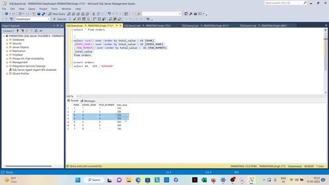 RANK, DENSE RANK, ROW NUMBER , SQL SQL SERVER смотреть онлайн