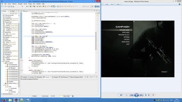 JavaFX Game Menu: Call of Duty MW смотреть онлайн