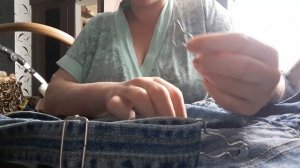 Крепление застежки на комбенизон
